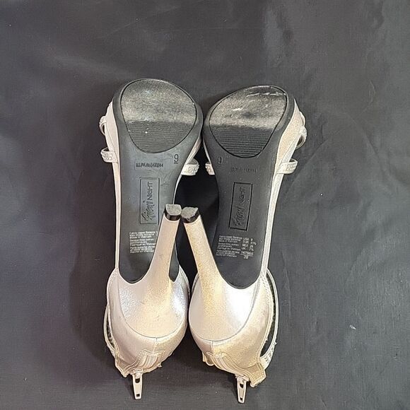 FIONI NIGHT WOMEN"S SATIN STILETTOS HEEL PEEP TOE PLASFORM  RHINESTONES SANDAL - Picture 14 of 16